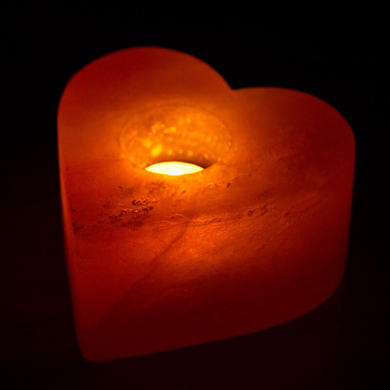 Himalayan Salt Heart Shape Candle Holder