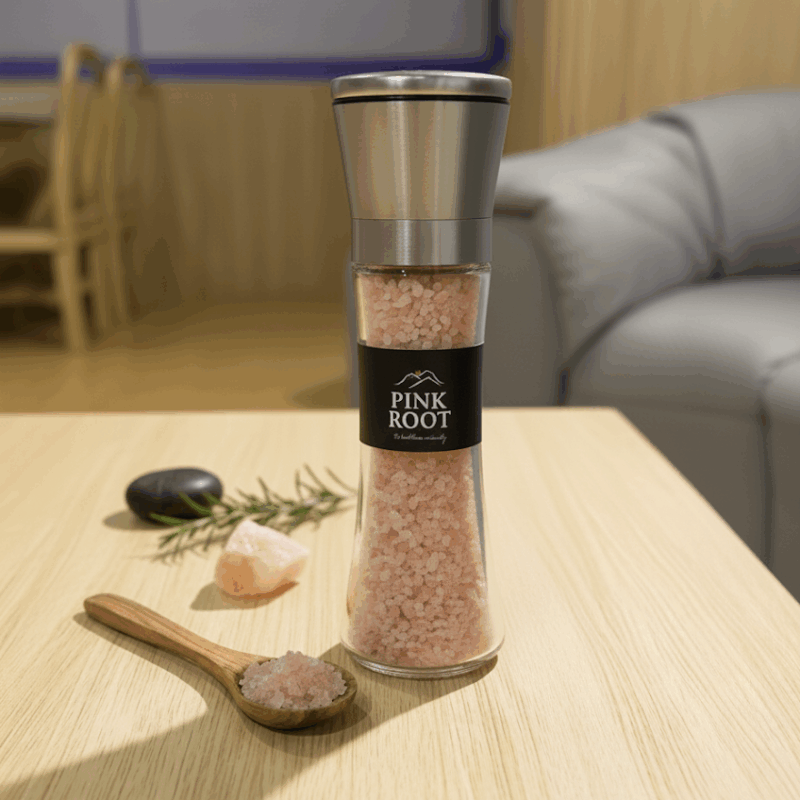 Pink Root's Premium Stainless Steel Pink Salt Grinder